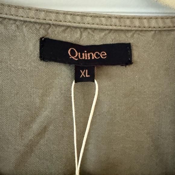 Quince Vintage Wash Tencel Button Front Dress Sage Green - Picture 6 of 10